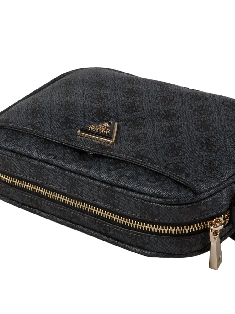 Guess Meridian Ii Crossbody Bag — Black Polyurethane