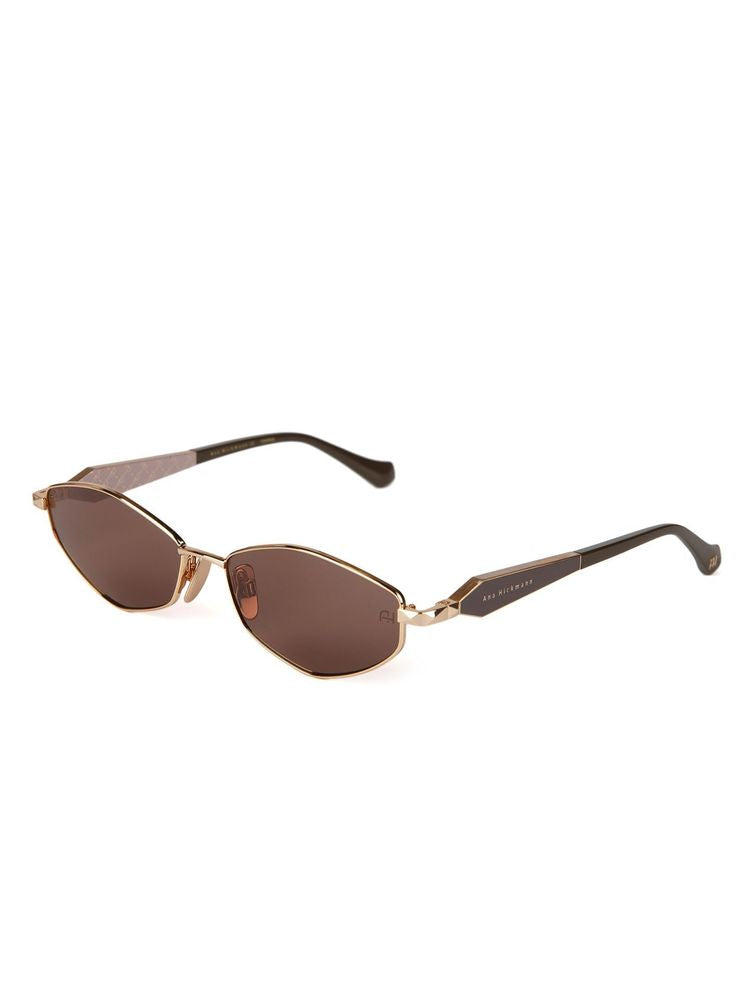 Ana Hickmann Ah3353 Metal Frame Sunglasses — Gold