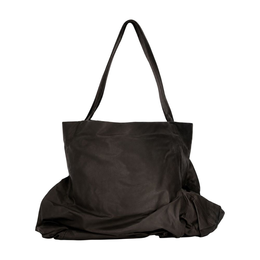 Yohji Yamamoto Unevenness Tote Bag — Black Cowhide