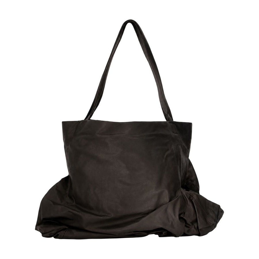 Yohji Yamamoto Unevenness Tote Bag — Black Cowhide