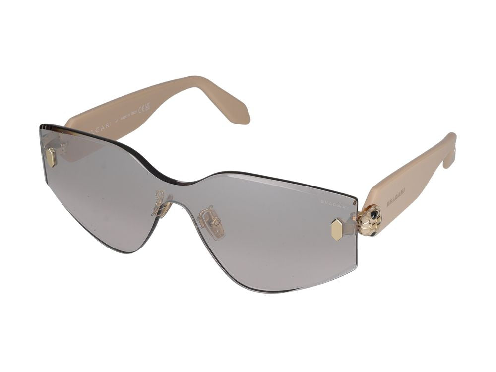 Bvlgari Bv40034u Shield Lens Sunglasses — Tan Standard