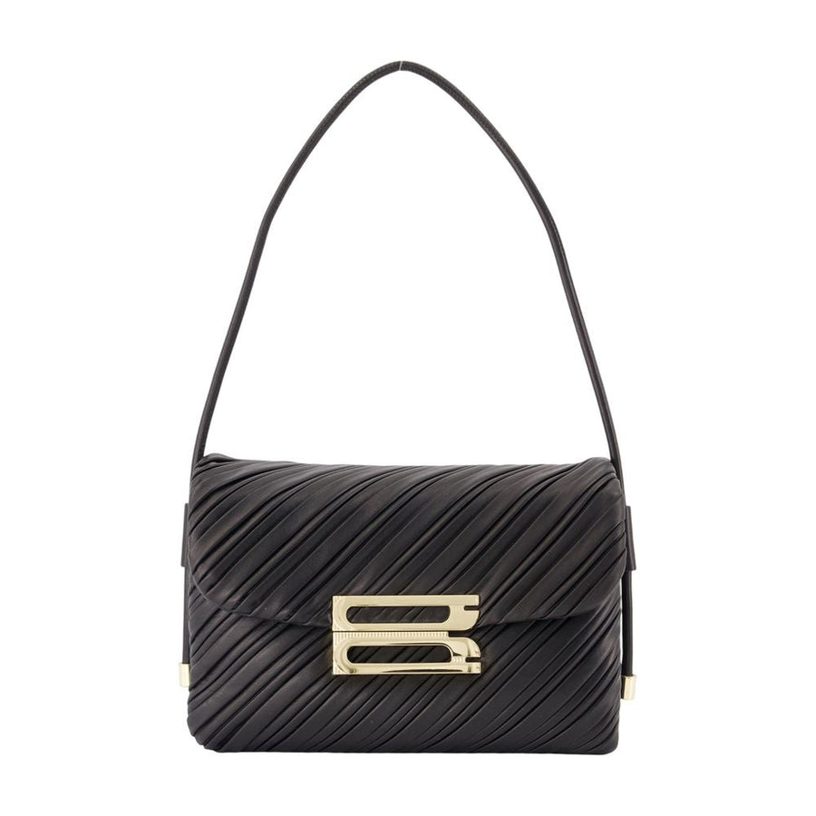 Victoria Beckham Quilted Calfskin Shoulder Bag — Black