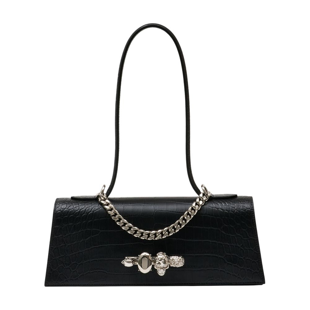 Alexander Mcqueen Shoulder Bag — Black Calfskin