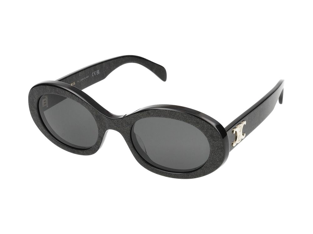 Celine Cl40194u Oval Frame Sunglasses — Black Standard