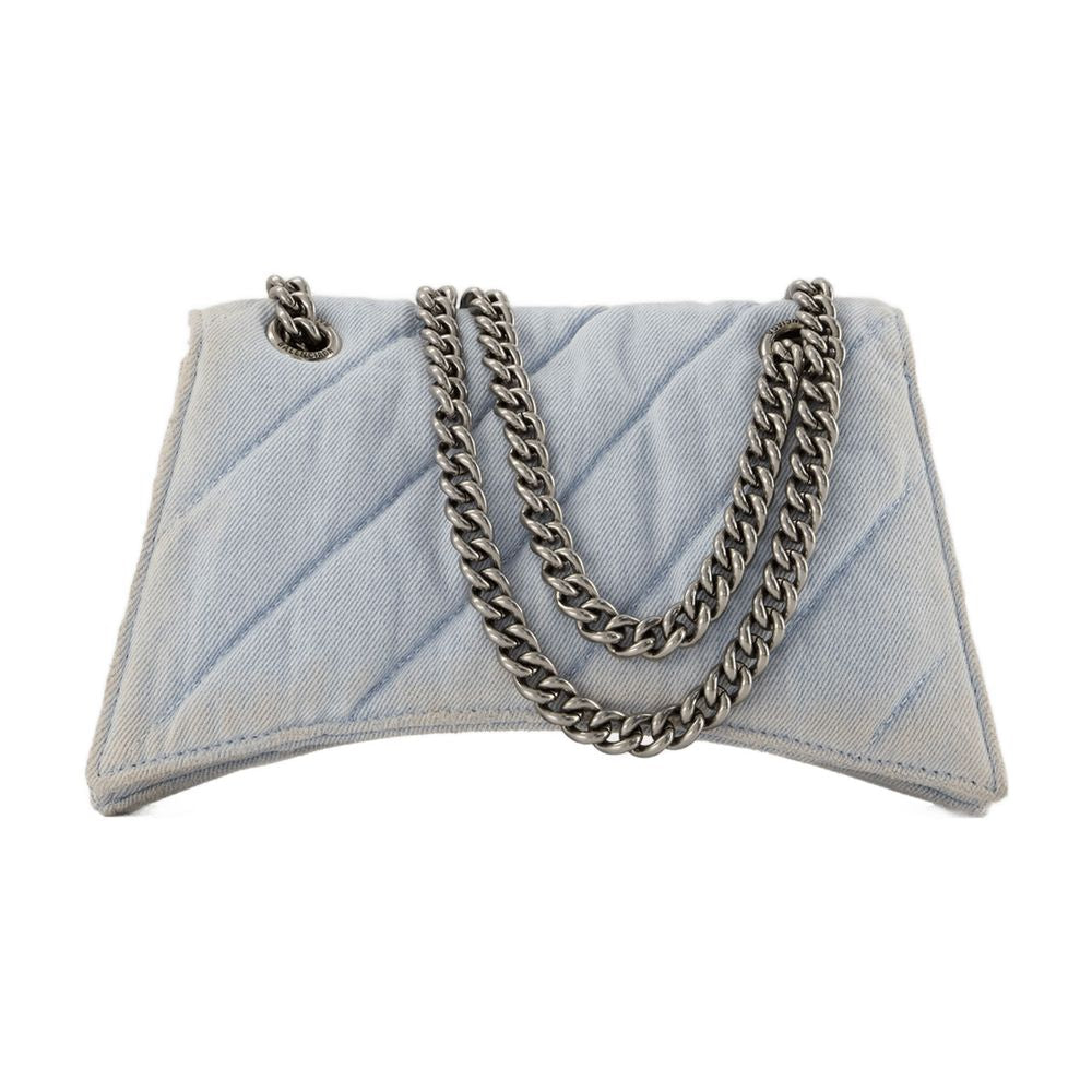 Balenciaga Quilted Denim Cotton Hobo Bag — Blue