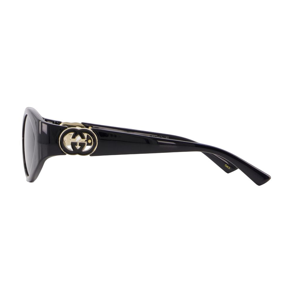 Gucci Gg2121s-001 Logo-Embellished Sunglasses — Black Synthetic