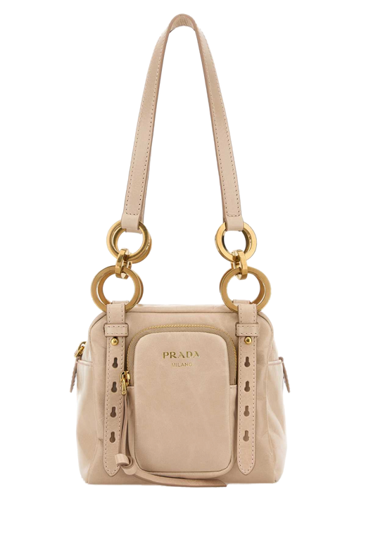 Prada Bauletto Shoulder Bag — Pink Vitello