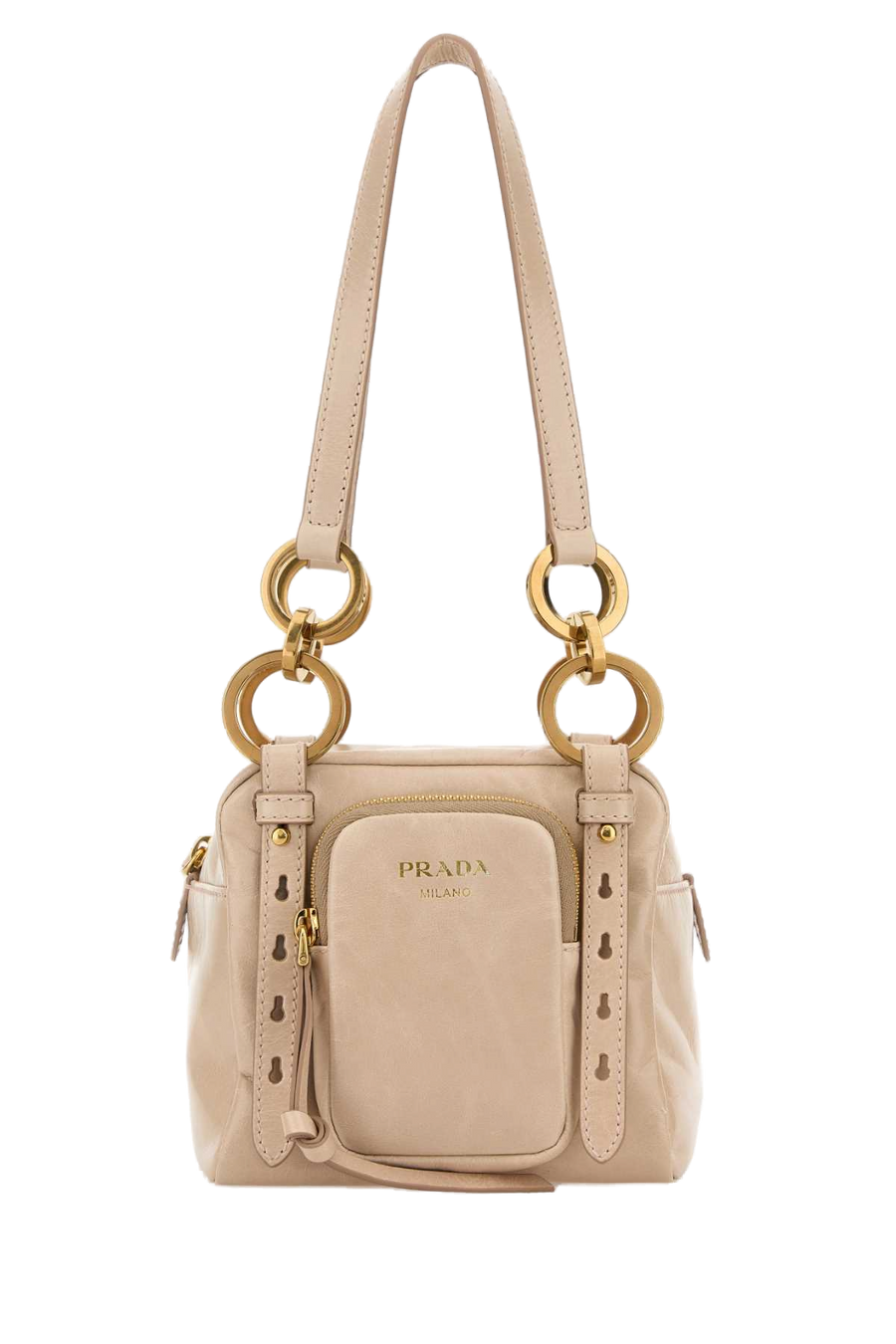 Prada Bauletto Shoulder Bag — Pink Vitello