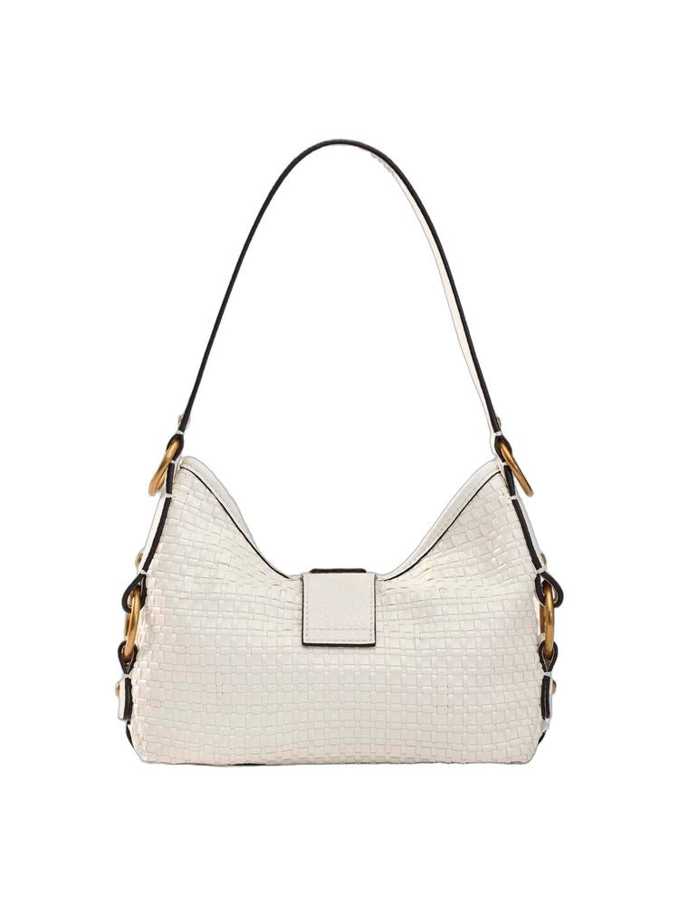 Guess Camden Shoulder Bag — White Polyurethane
