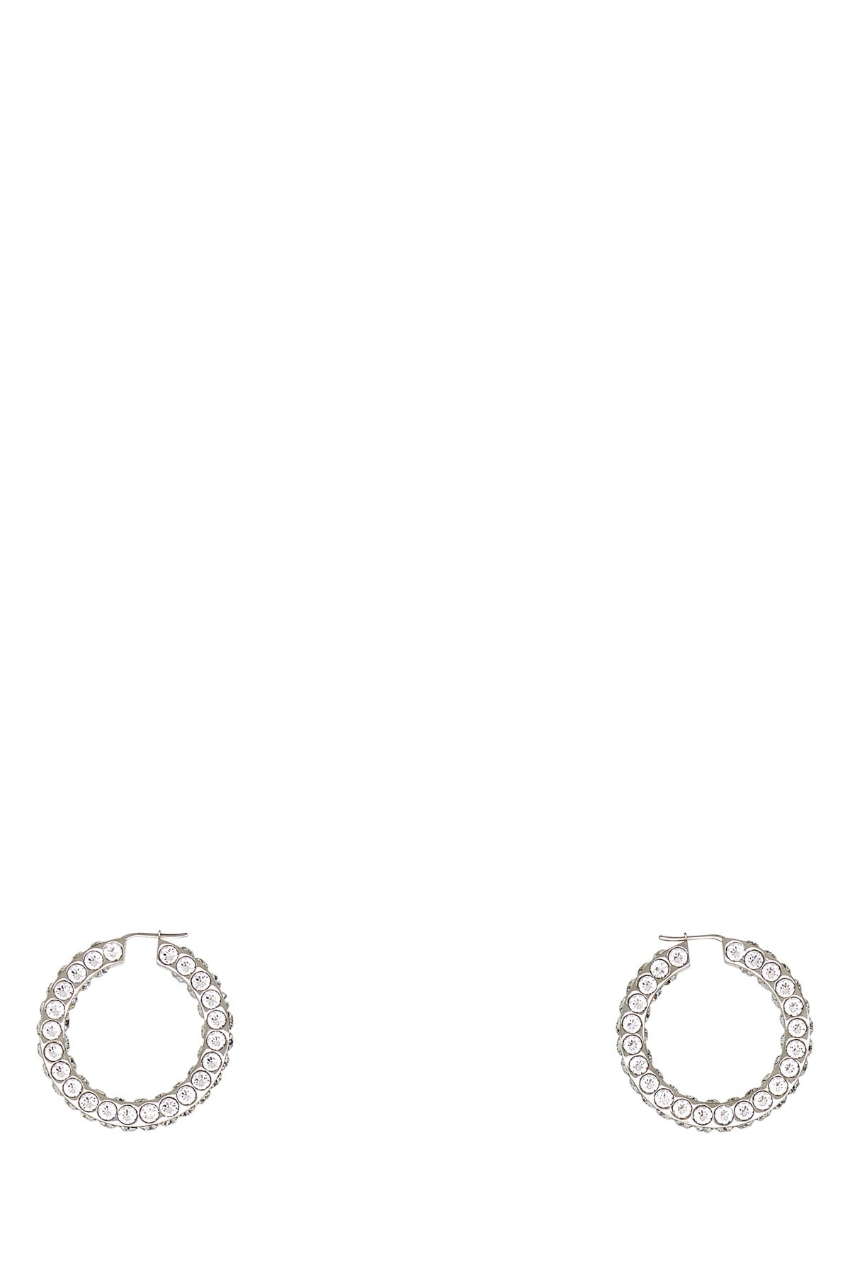 Amina Muaddi Whicrysilbase Earrings — Silver Alloy