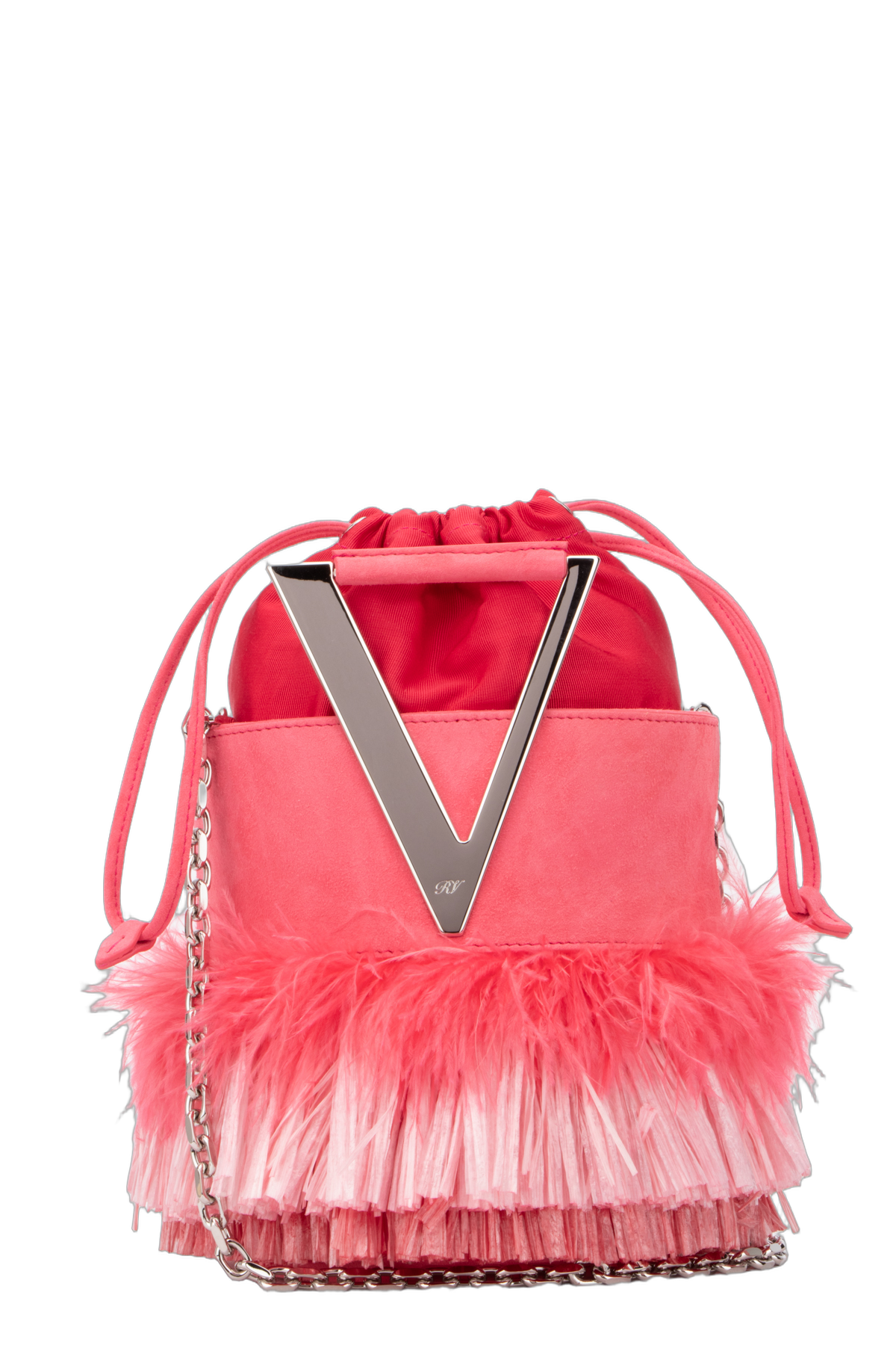 Roger Vivier M819 Clutch — Red Satin