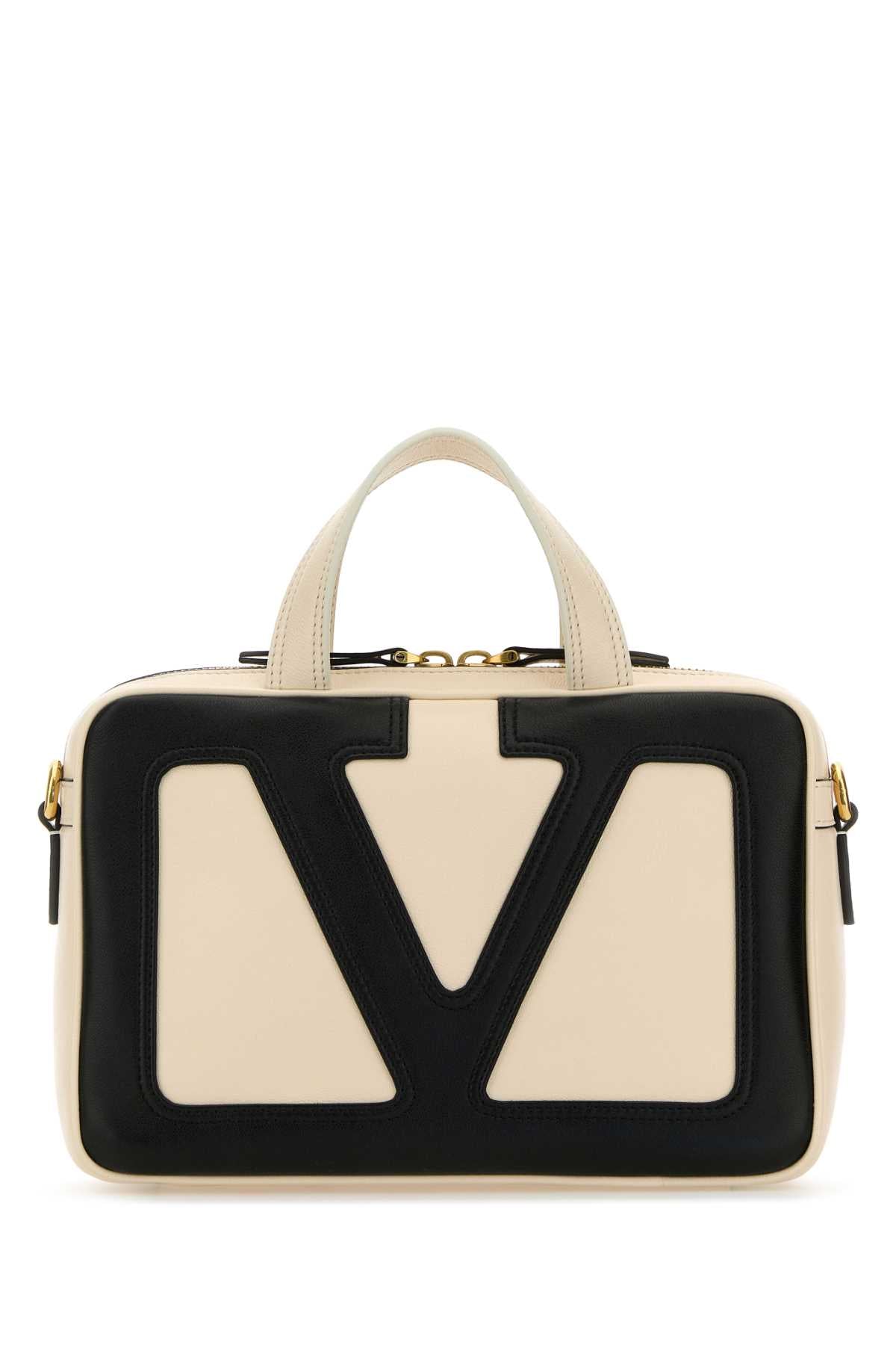 Valentino Garavani Color-Block Leather Top Handle Bag — Multicolor