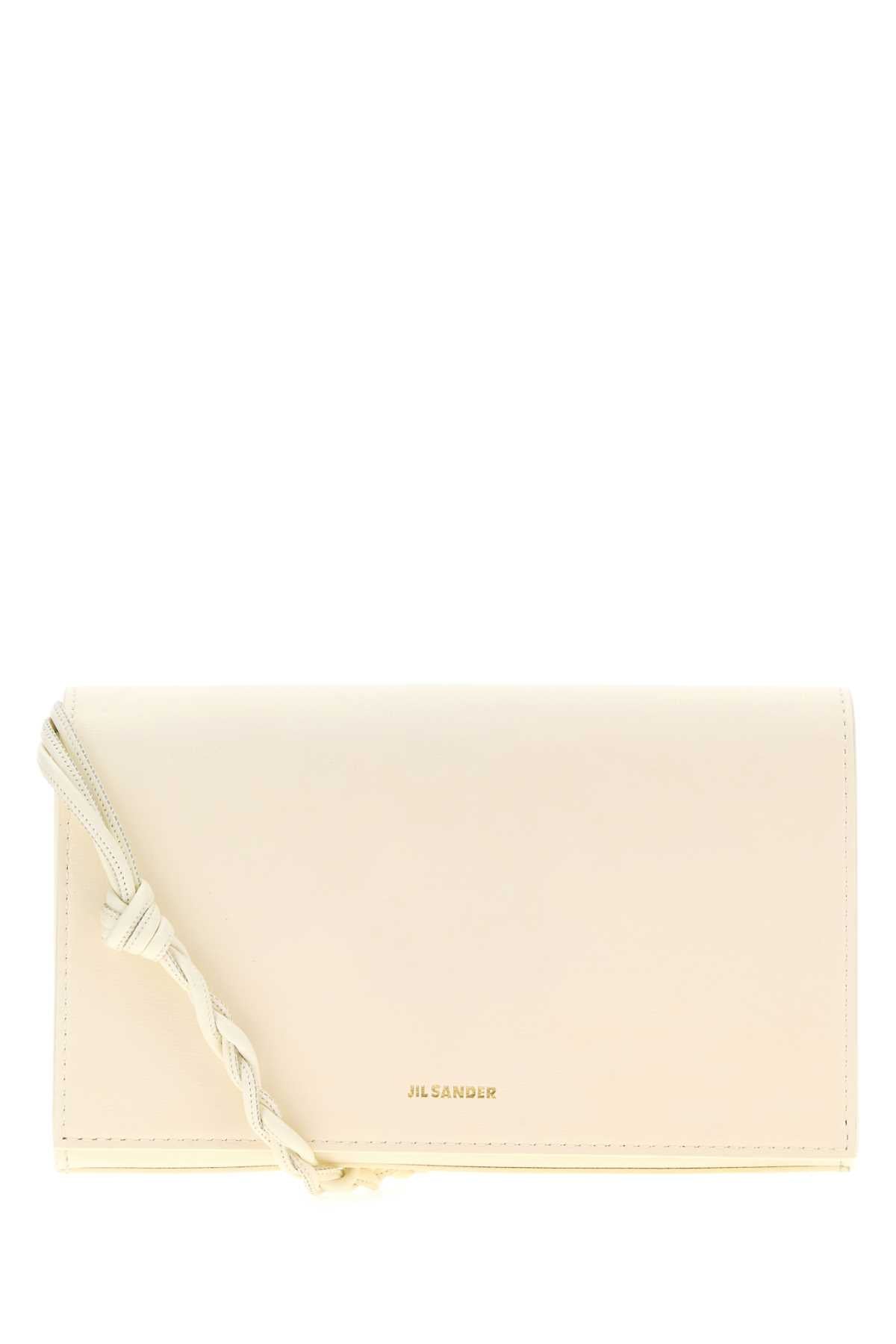 Jil Sander Calfskin Wallet — Beige Exterior: Calf