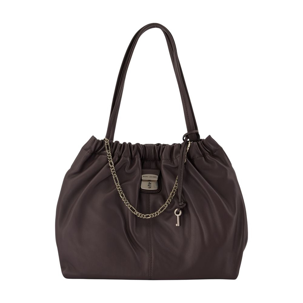 Marc Jacobs Lambskin Leather Tote Bag — Brown