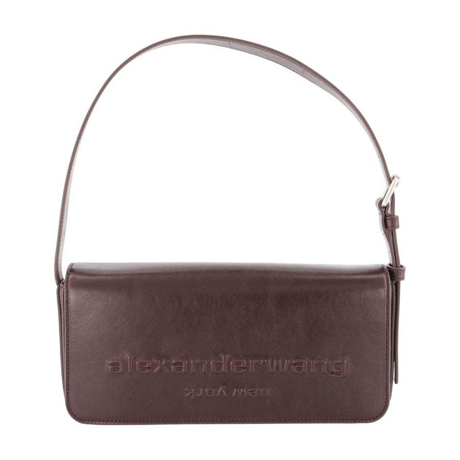 Alexander Wang Punch Flap Shoulder Bag — Brown Cowhide