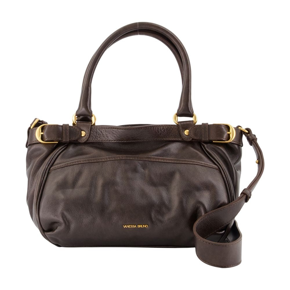 Vanessa Bruno Lune 24h Shoulder Bag — Brown Cowhide
