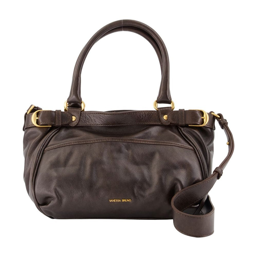 Vanessa Bruno Lune 24h Shoulder Bag — Brown Cowhide