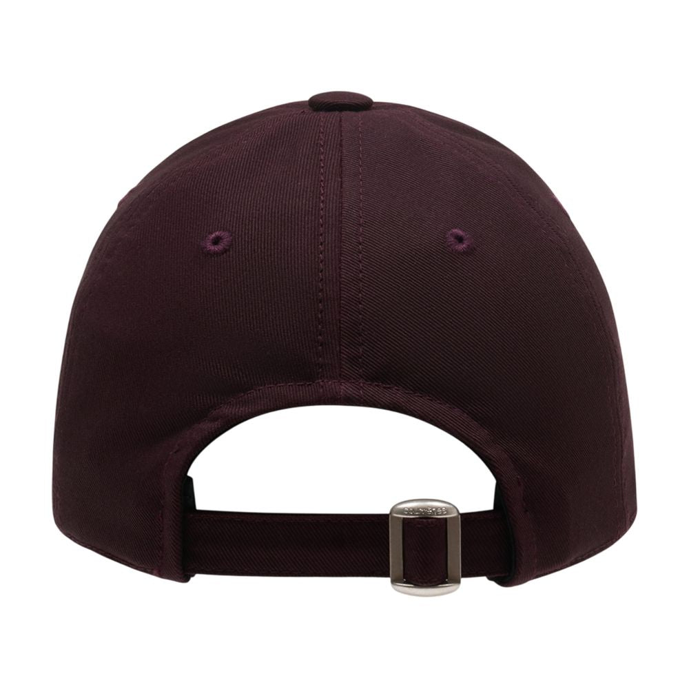 Courreges 326tct050co0134-4010 Ac Logo Cotton Baseball Cap — Burgundy Caps