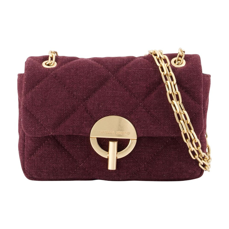 Vanessa Bruno Crossbody Bag — Burgundy Linen
