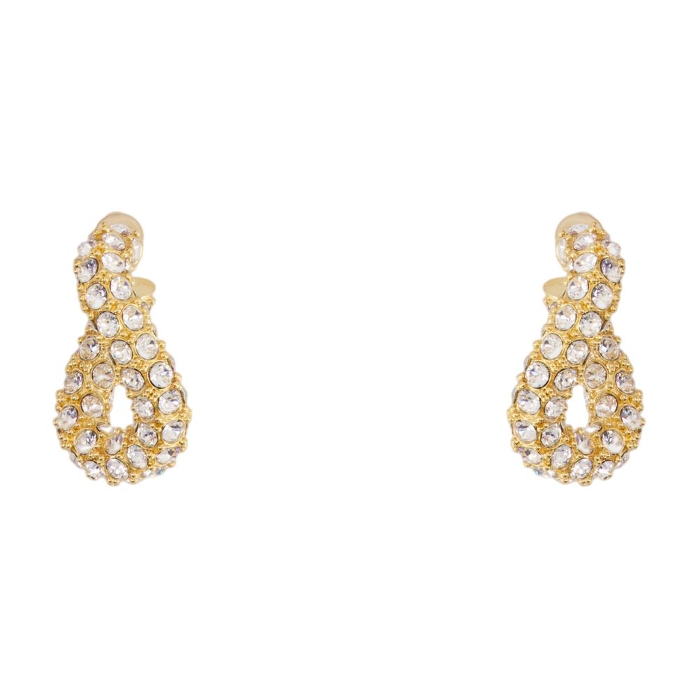 Isabel Marant Pavé Hoop Earrings — Gold Metal