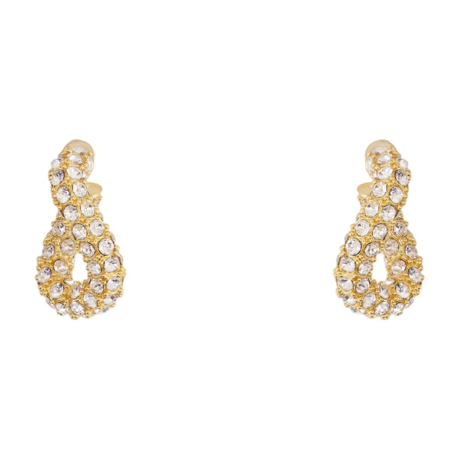 Isabel Marant Pavé Hoop Earrings — Gold Metal