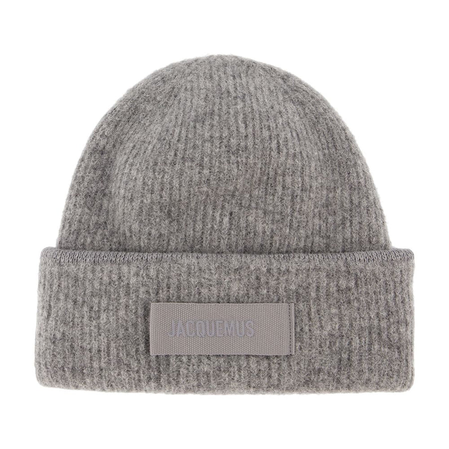 Jacquemus Acu00666ak00227-970 Ribbed Wool Beanie — Gray Beanies
