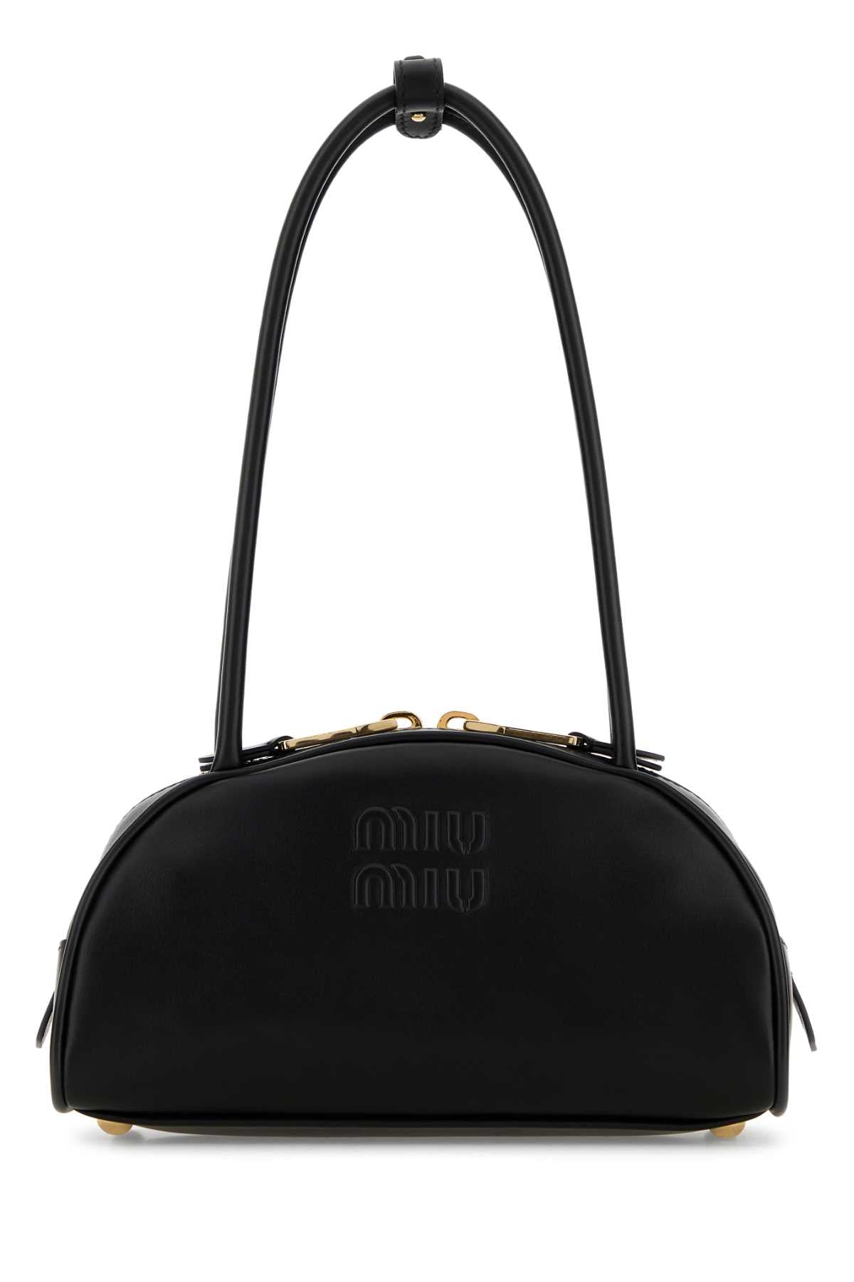 Miu Miu Beau Shoulder Bag — Black Vitello