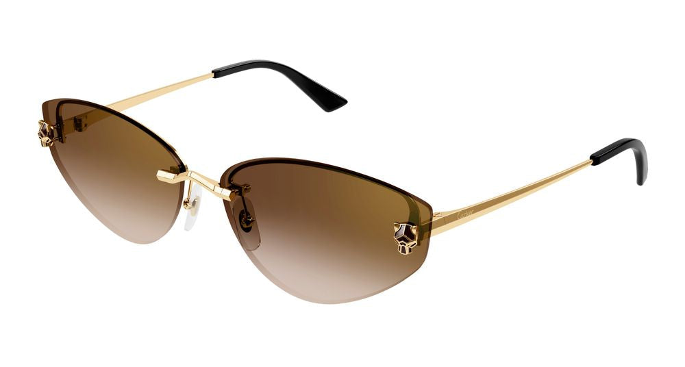 Cartier Ct0431s Sunglasses — Gold Metal