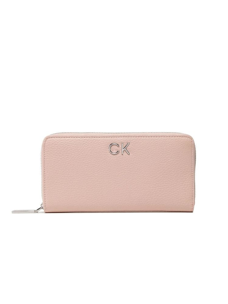 Calvin Klein Re-Lock Slim Wallet — Pink Leather