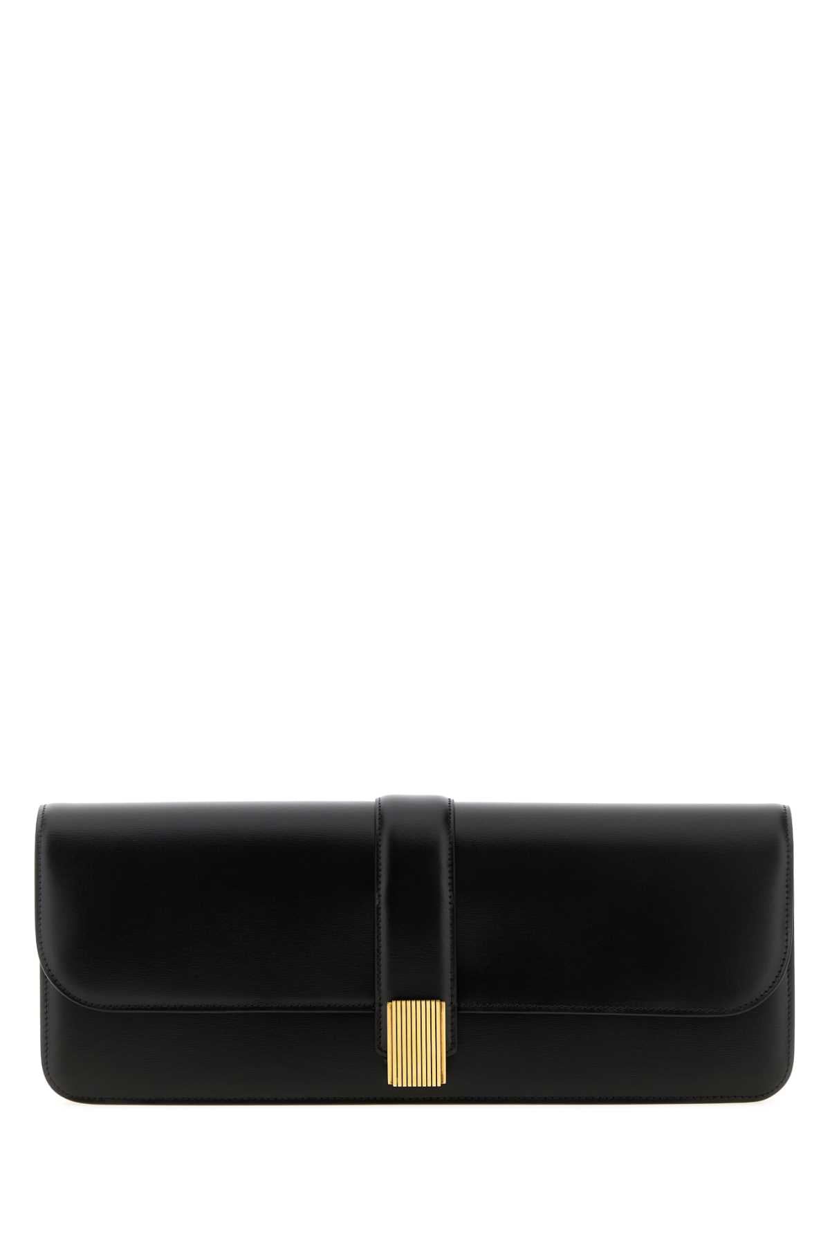 Khaite Blake Clutch — Black Cotton