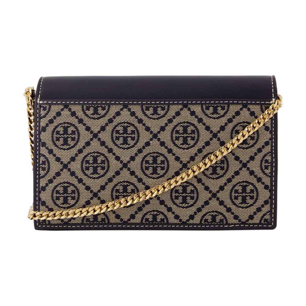Tory Burch Wallet On Chain — Navy Cowhide