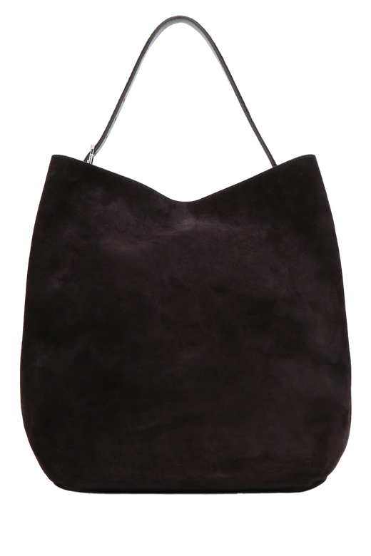 Toteme Belted Shoulder Bag — Black Cow Leather