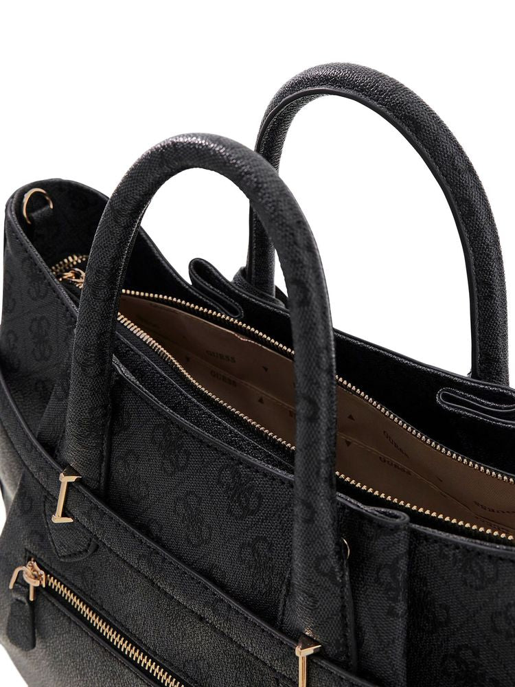 Guess Yesba Girlfriend Satchel — Black Polyurethane