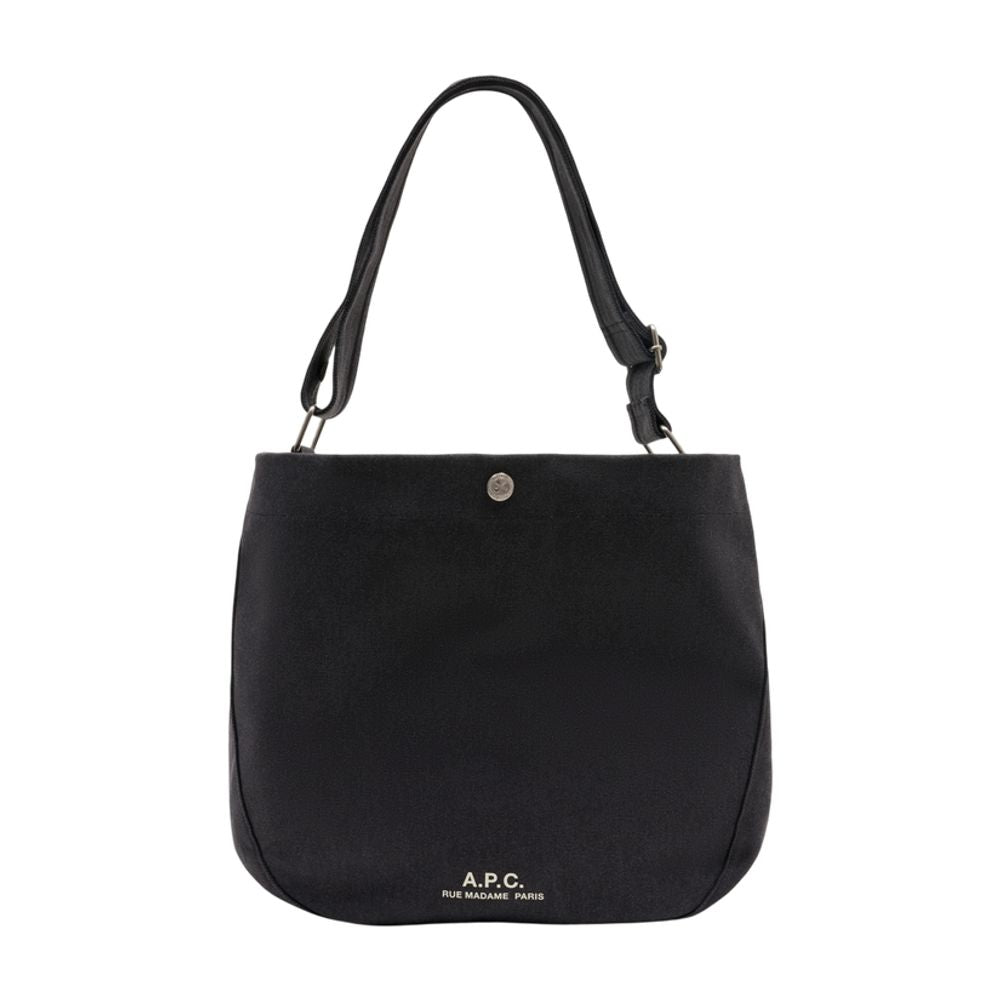 A.p.c. Journal Crossbody Bag — Black Cotton