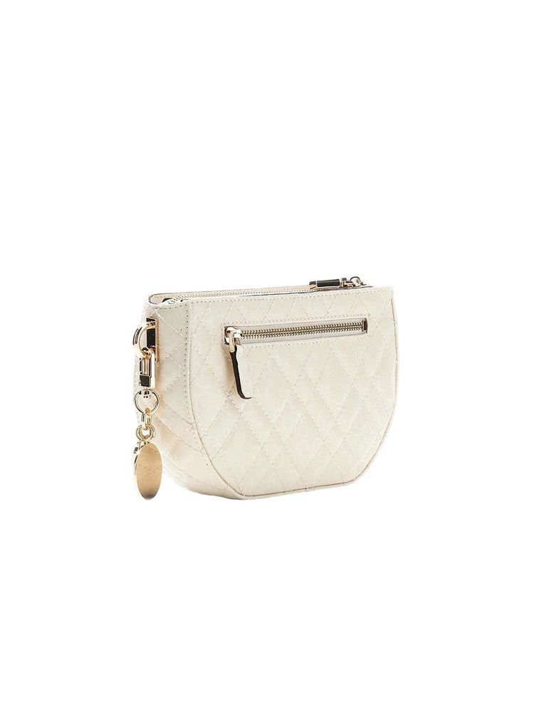 Guess Isemay Mini Crossbody Bag — White Polyurethane