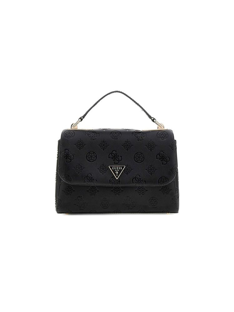 Guess Top Handle Bag — Black Polyurethane