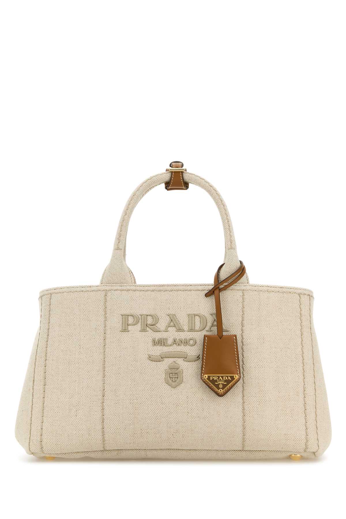 Prada Milano Tote Bag — Beige Co-calf Leather