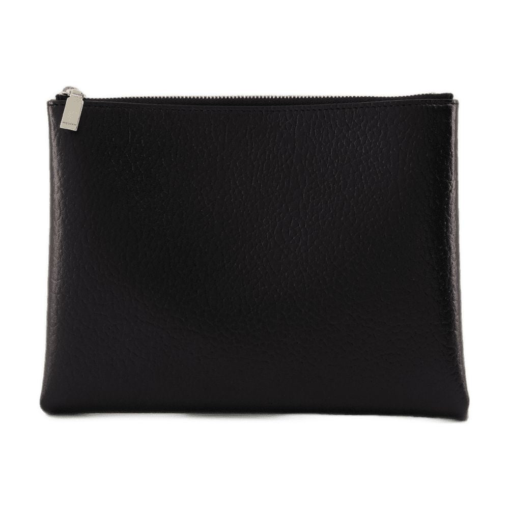 Alexander Mcqueen Cross Bar Clutch — Black Lambskin