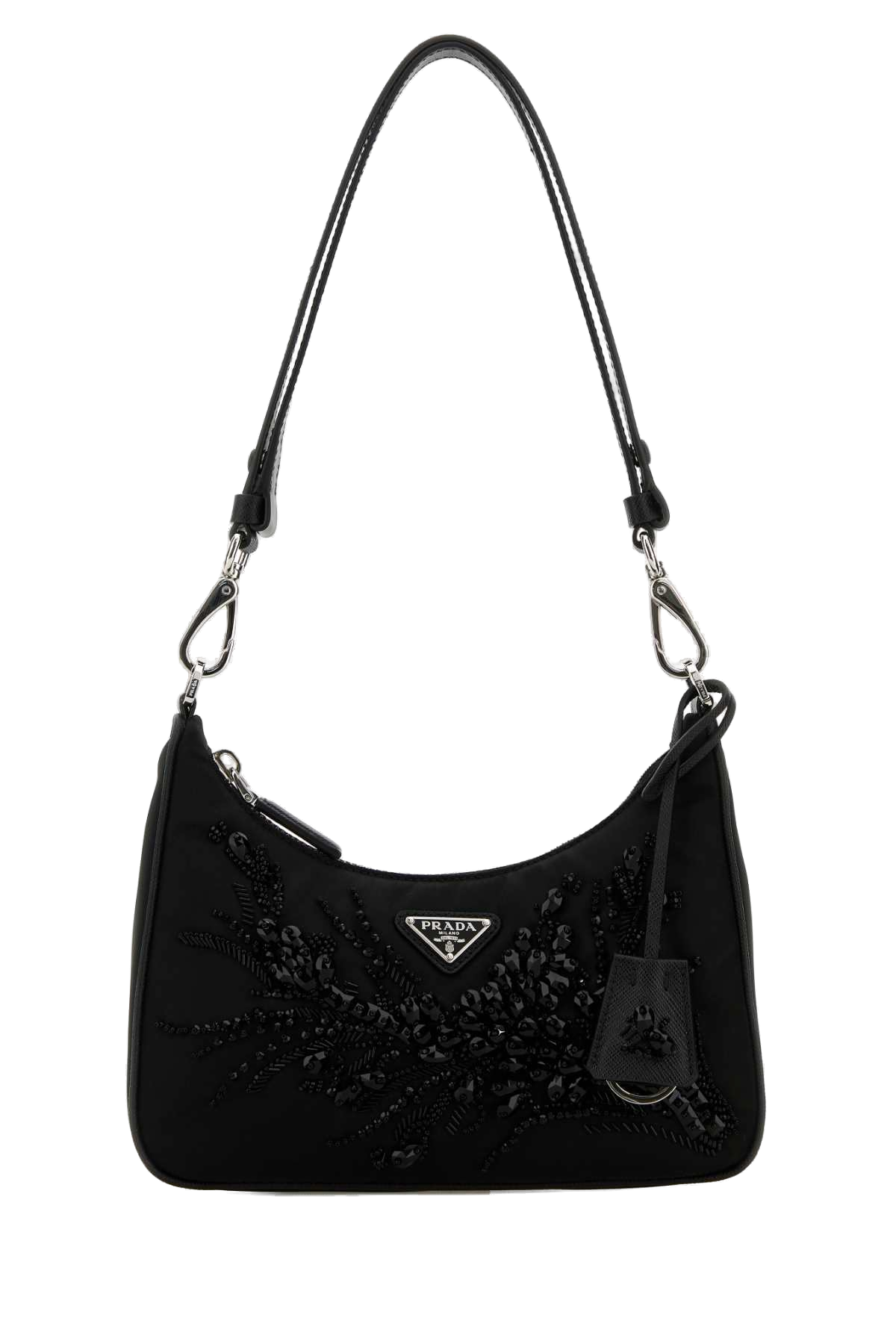 Prada Re-Edition Shoulder Bag — Black Poliammide Riciclata-vitello