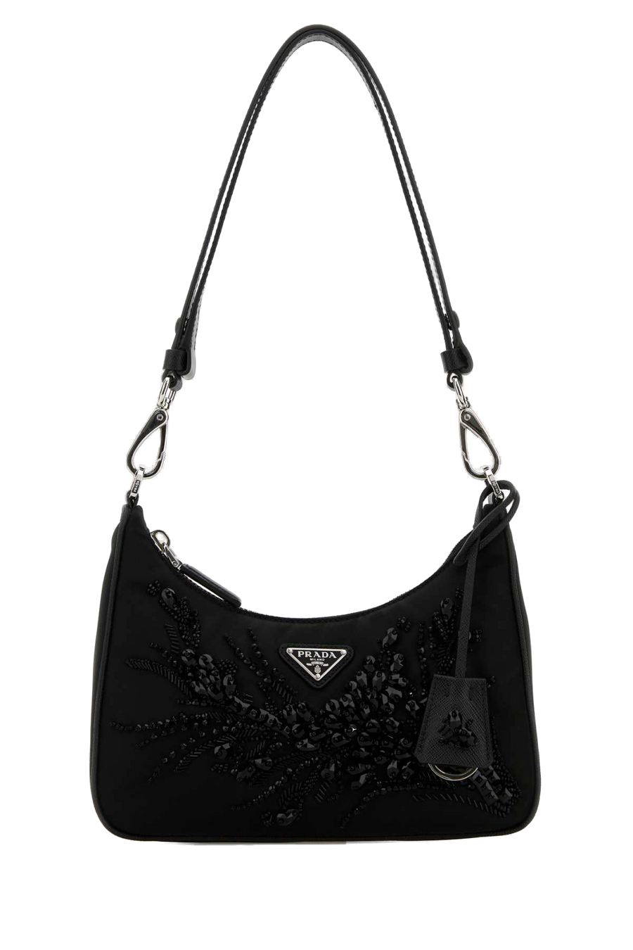 Prada Re-Edition Shoulder Bag — Black Poliammide Riciclata-vitello
