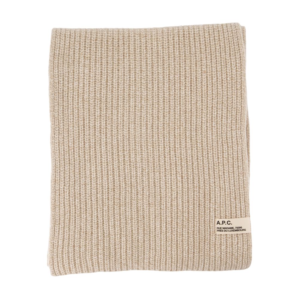 A.p.c. Sasha Scarf — Beige Wool Scarfs
