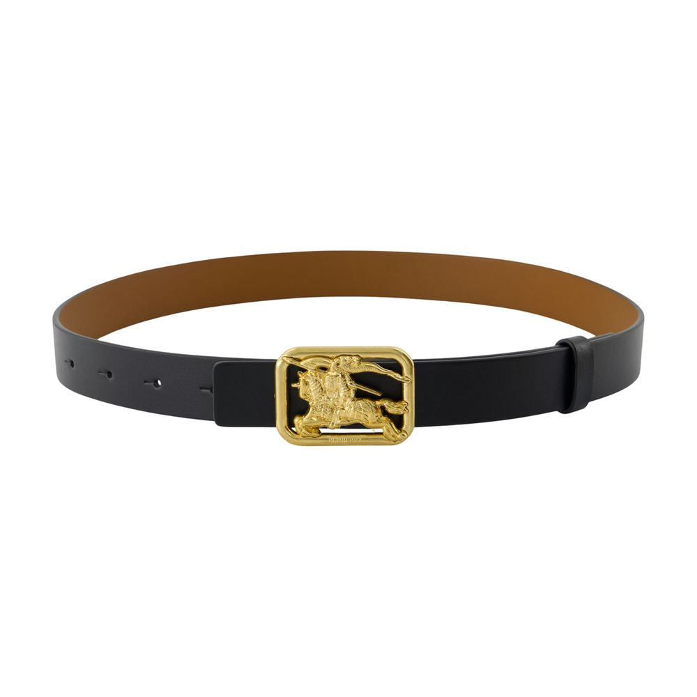 Burberry Lb Rider Belt — Black Calfskin