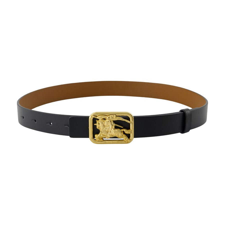 Burberry Lb Rider Belt — Black Calfskin