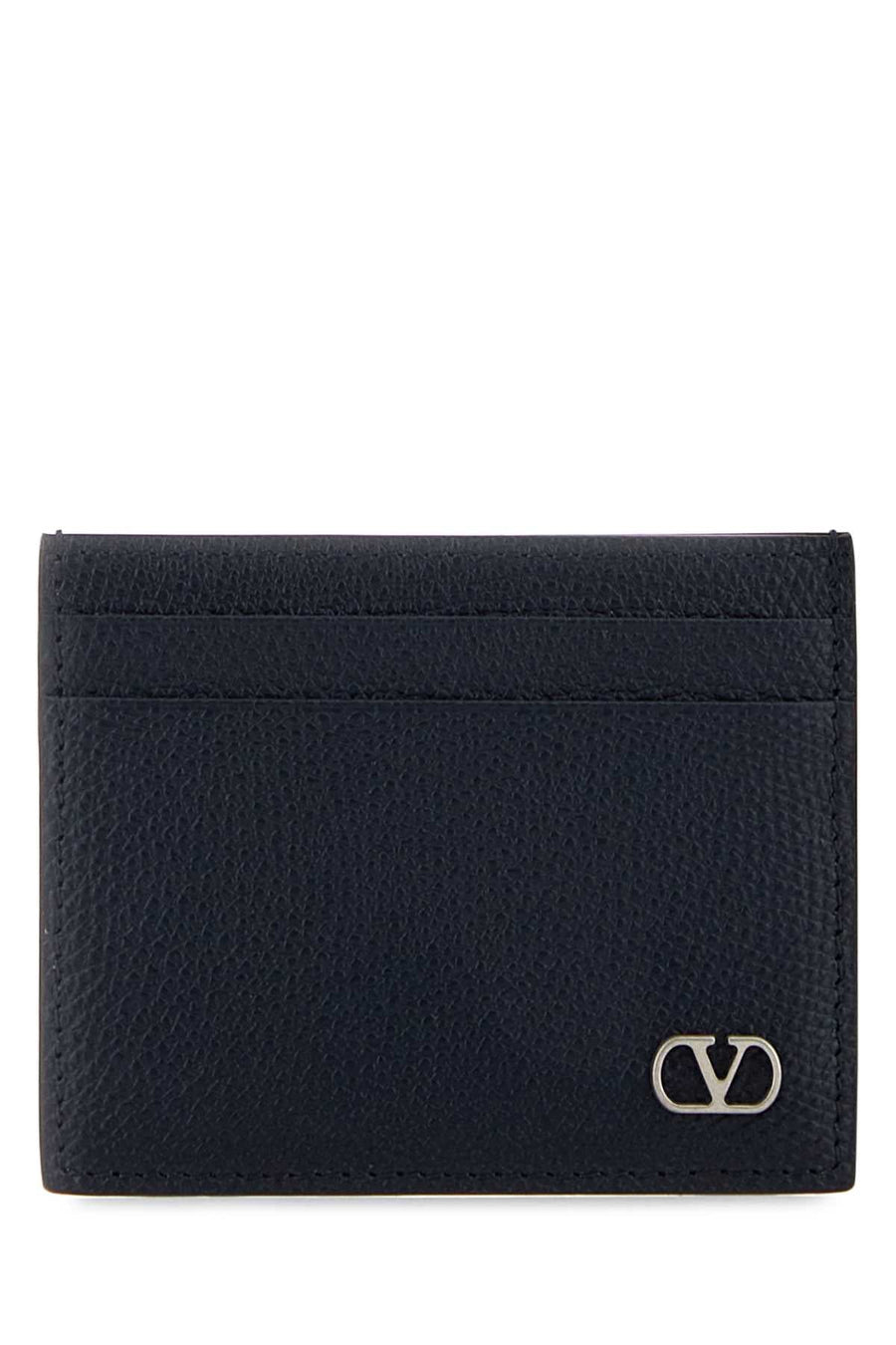 Valentino Garavani Grained Calfskin Card Case — Navy Cases