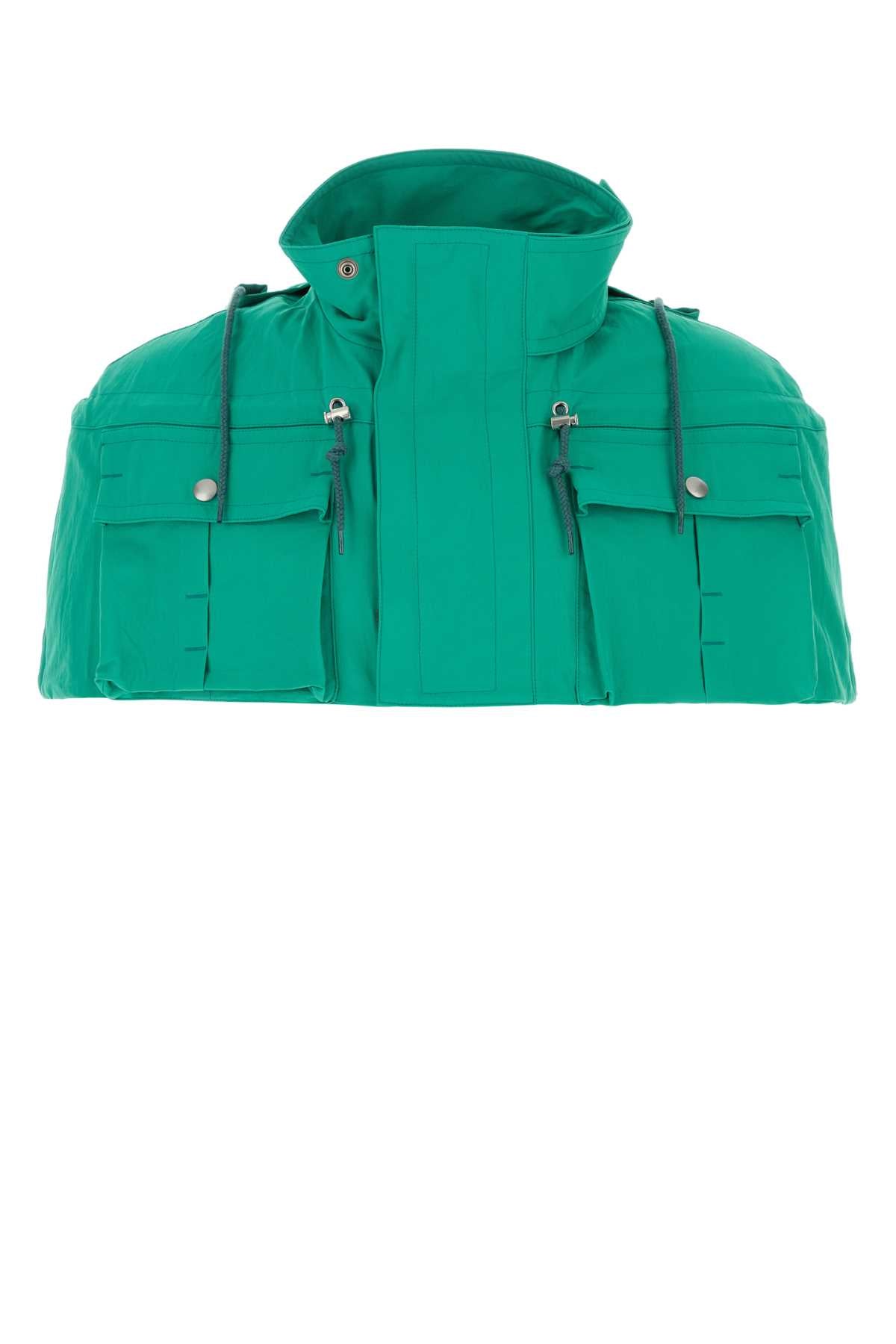 Prada Recycled Nylon Cape — Green Scarfs