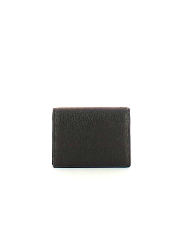 Coccinelle Grained Cowhide Card Case — Black Cases
