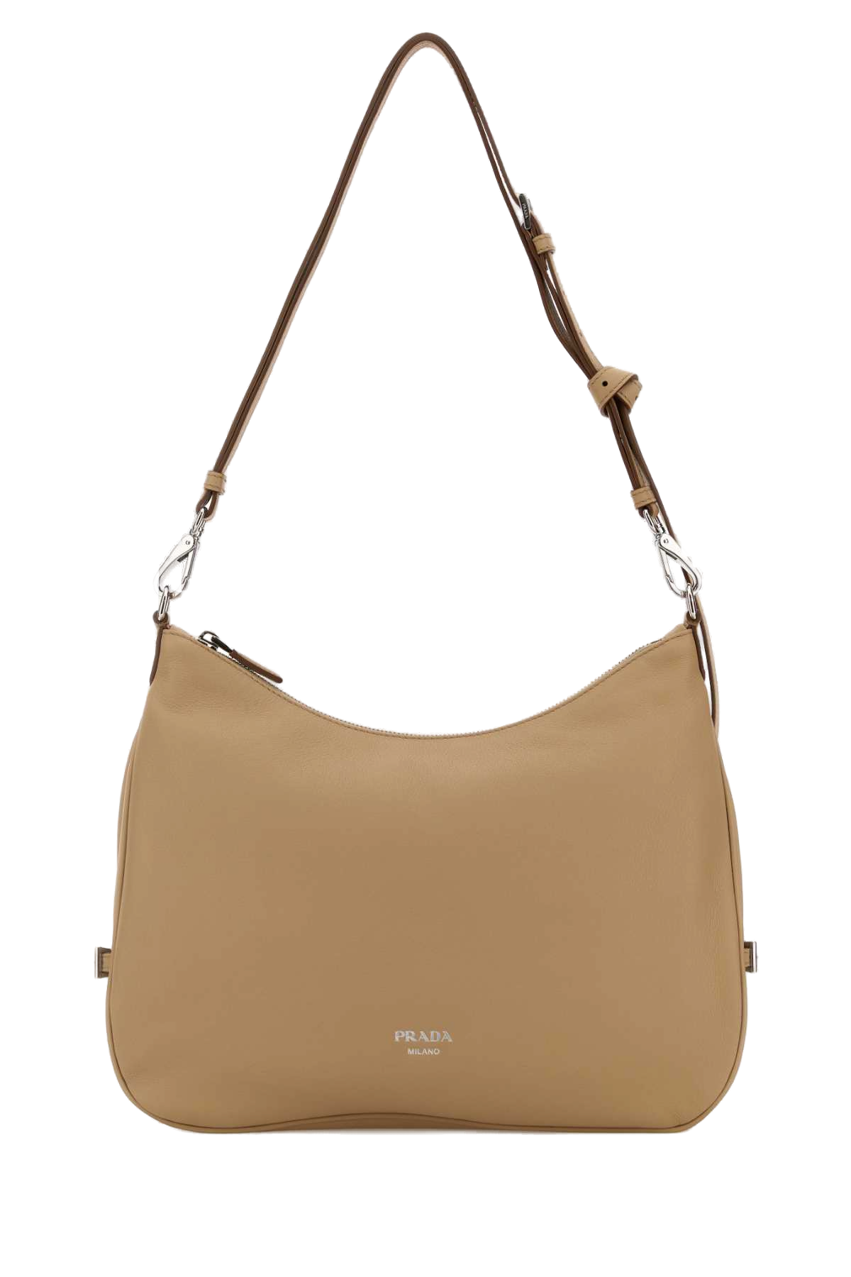 Prada Fold Shoulder Bag — Beige