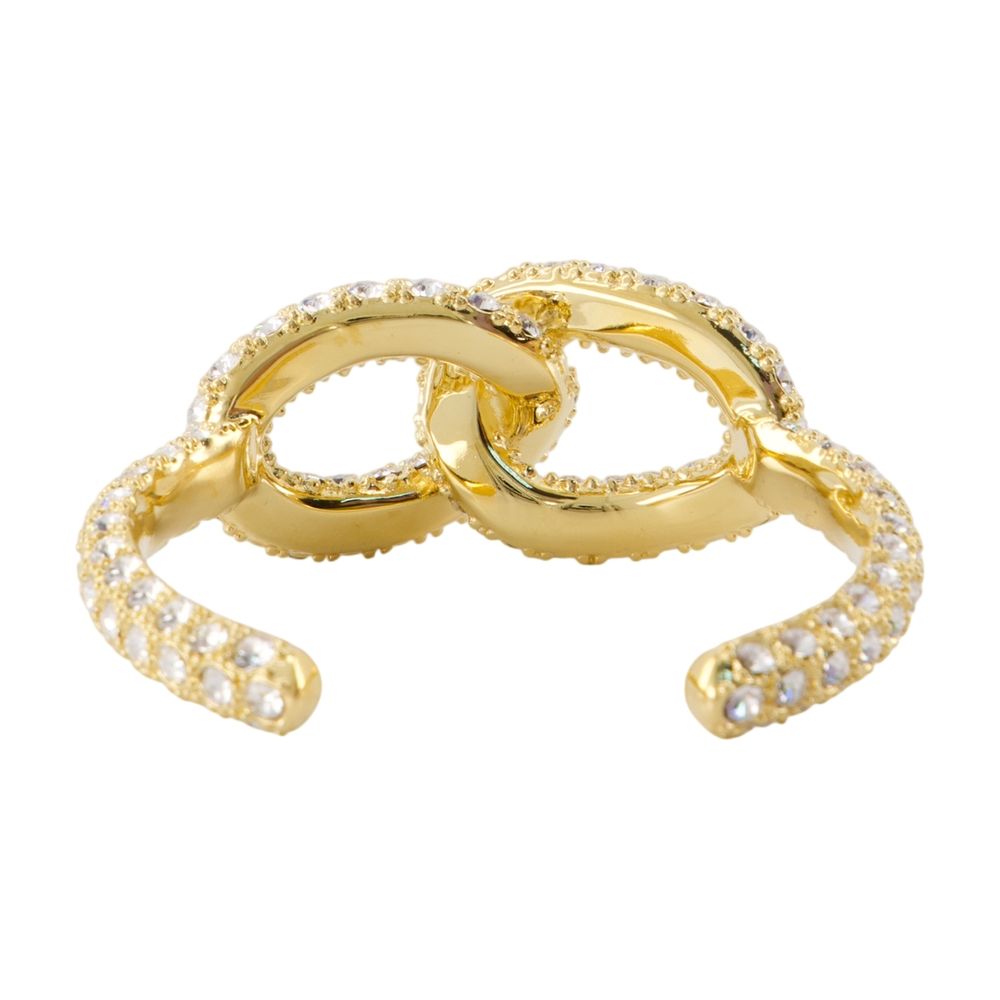 Isabel Marant Crystal-Embellished Ear Cuff — Gold Metal Body Jewelry
