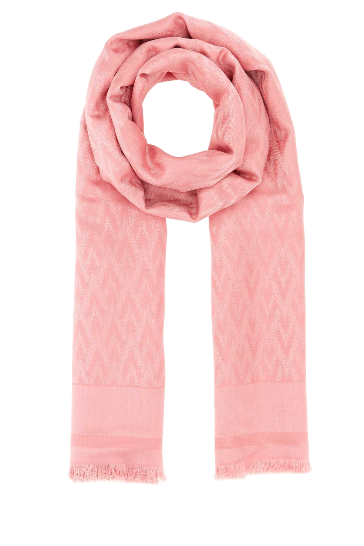 Valentino Garavani Toute Scarf — Pink Exterior: Silk Wool Scarfs