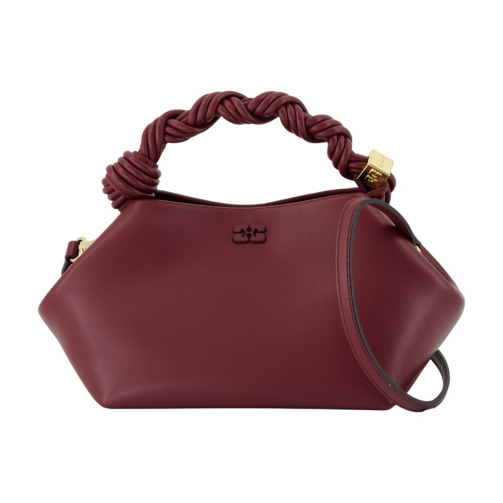 Ganni Bou Shoulder Bag — Burgundy Synthetic